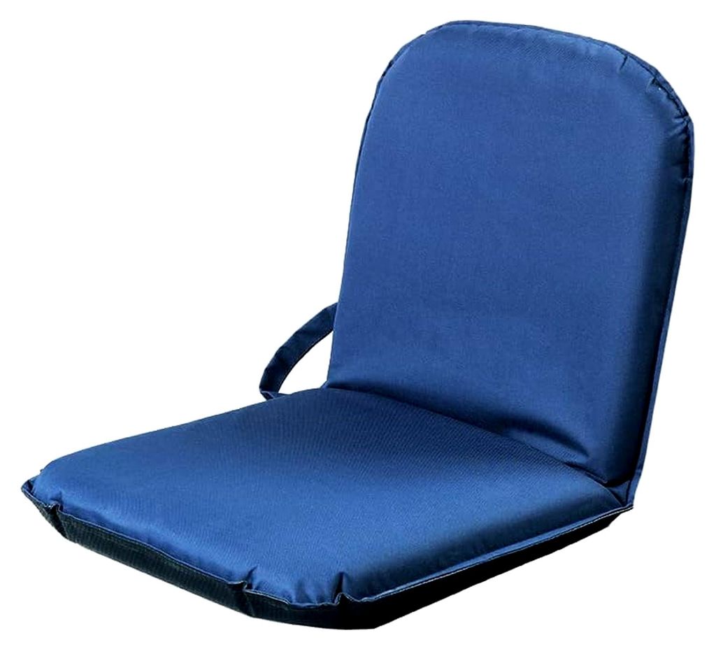 Bodensitzkissen, Bodenstuhl, Bodensitz für Innen und Außen mit verstellbarer Rückenlehne in Blau von Bungarten