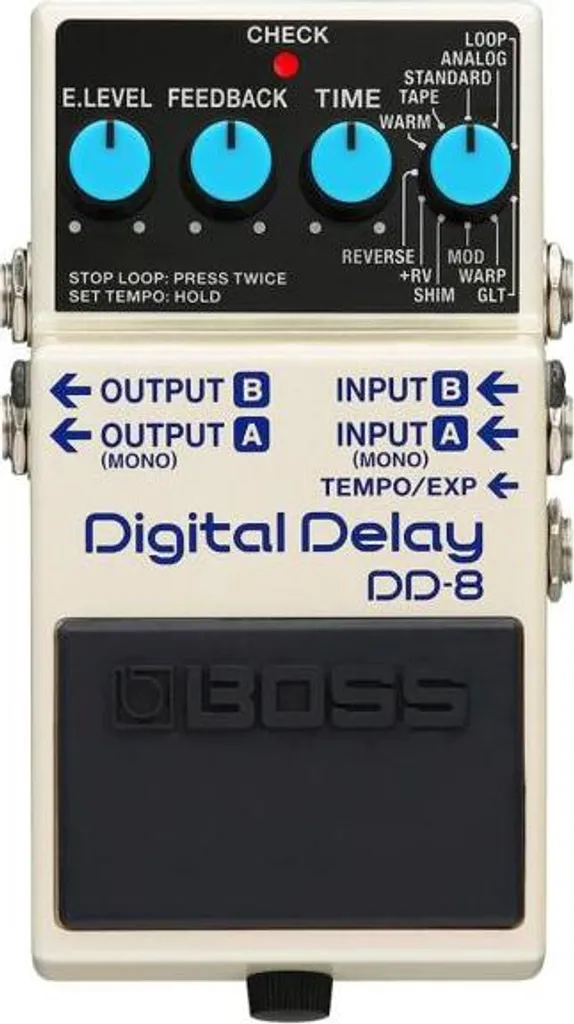 Boss DD-8 Digital Delay avec Pédale FS-5U et Câble de Patch Inclus - 3
