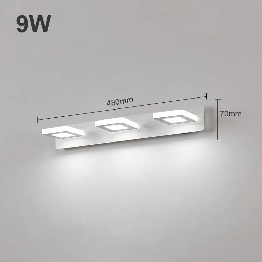 Applique Murale LED à Économie d'Énergie - 3 Têtes Carrées Style Épuré