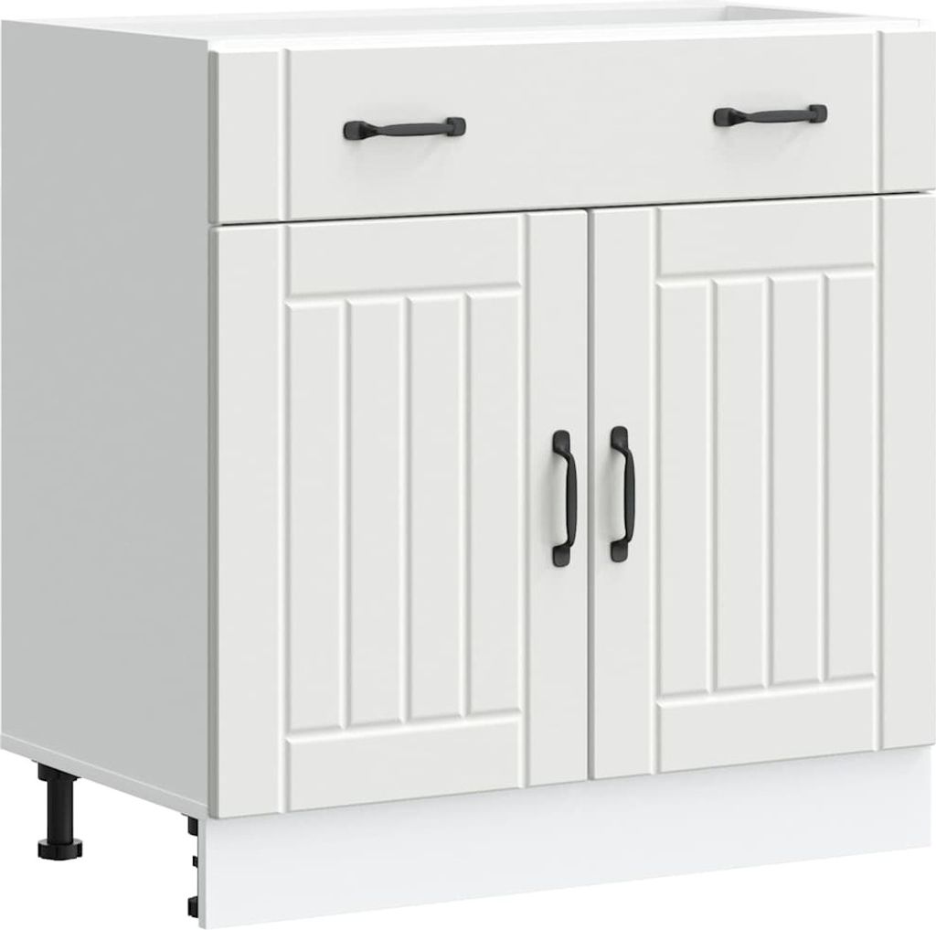 vidaXL Küchen-Unterschrank Lucca Weiß Holzwerkstoff
