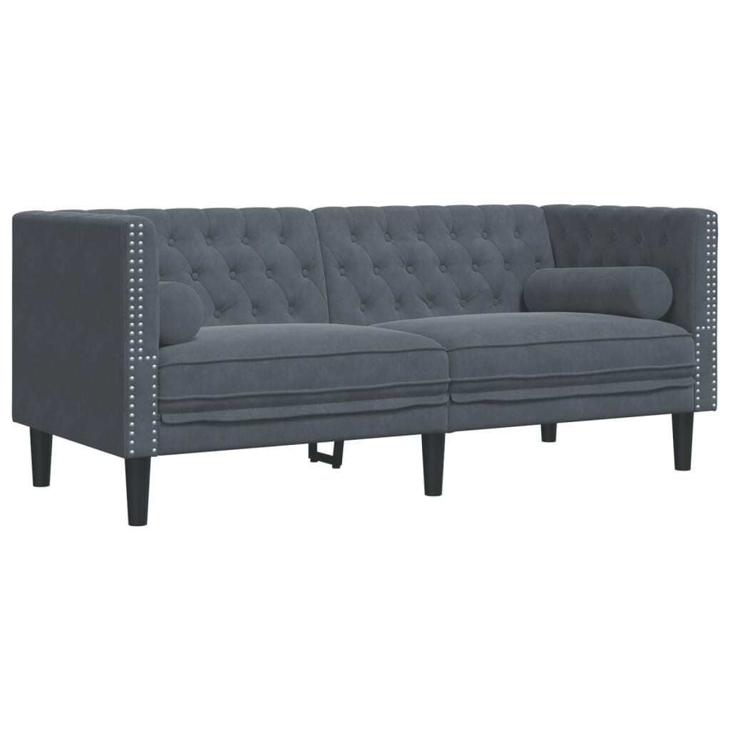 vidaXL Chesterfield-Sofa mit Nackenrollen 2-Sitzer Produktbild 