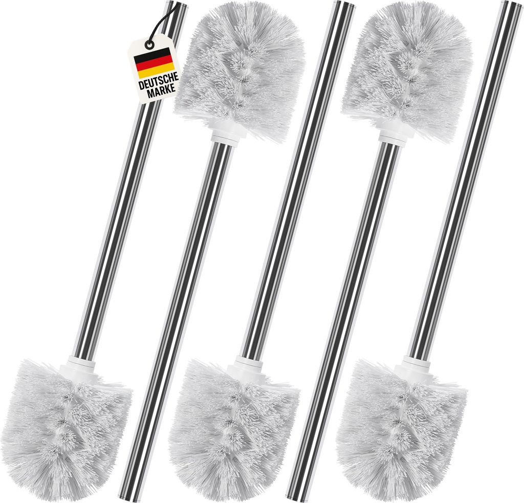 5x Toilettenbürste, Set Weiß – WC Bürste Universal Ø 7,8 cm Produktbild 