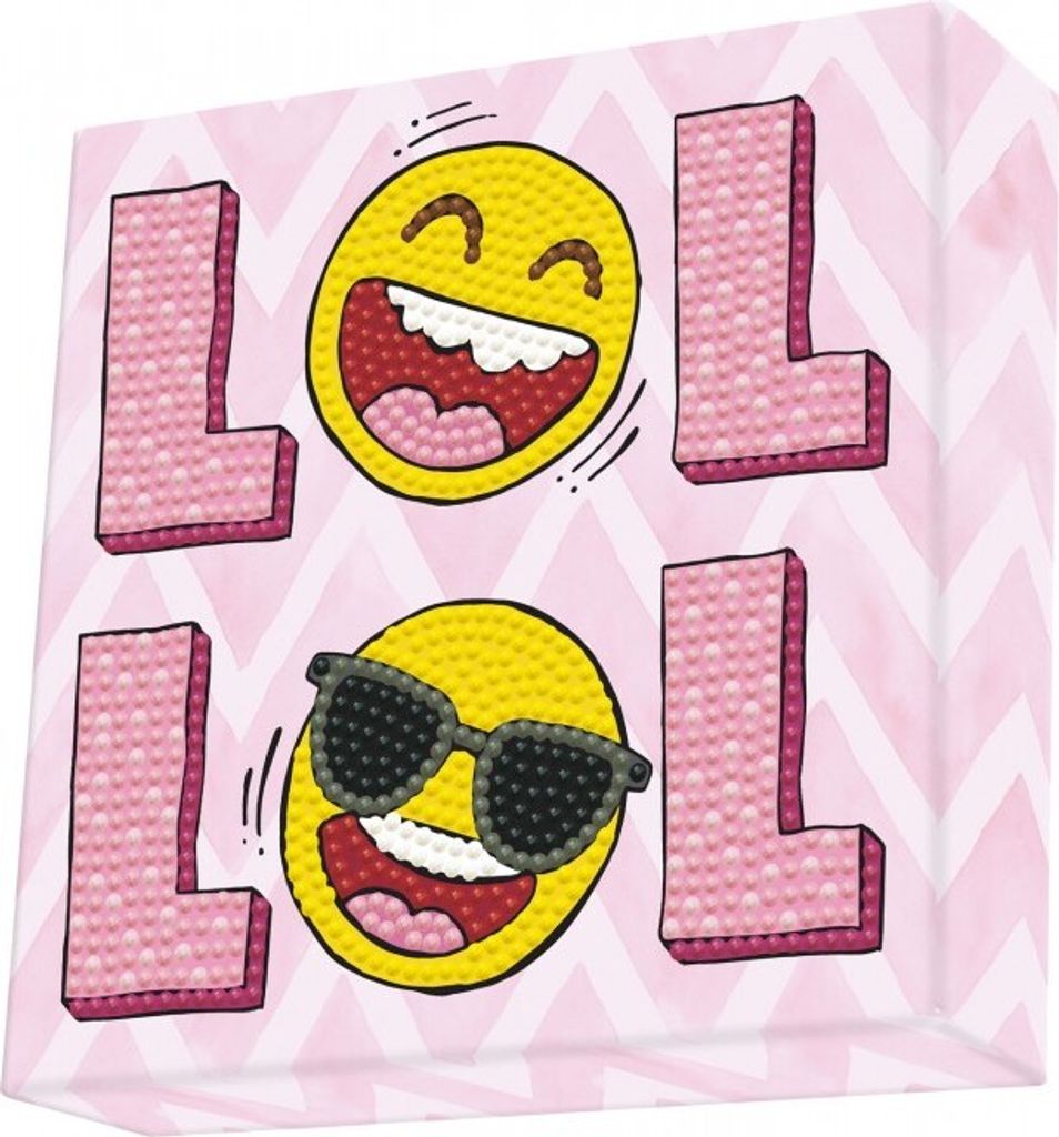 DOTZ Box Original Diamond Painting "LOL" 15 x 15 cm ab 8 Jahren