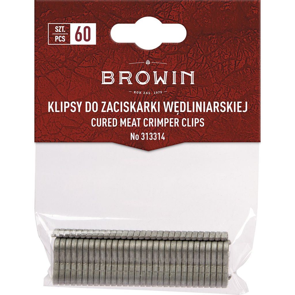 Klipsy do zaciskarki wędliniarskiej 60szt BW Zdjęcie produktu 