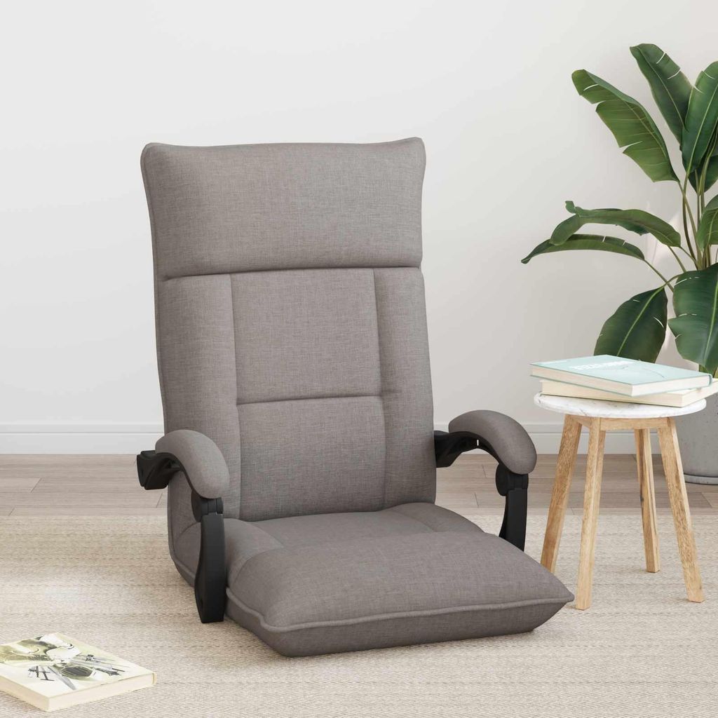 Bodenstuhl Taupe 66 x 66 x 80 cm Stoff - Fernseh- & Relaxsessel DE1199