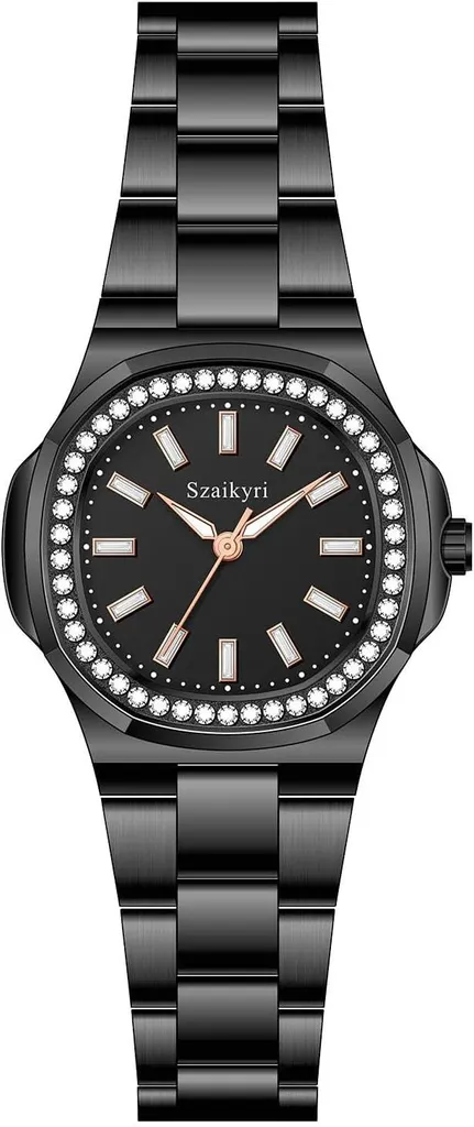 Orologio per signore, orologi da polso eleganti per signore con accenti di cristallo e braccio in acciaio inossidabile solido Orologio da sera per signore con movimento preciso