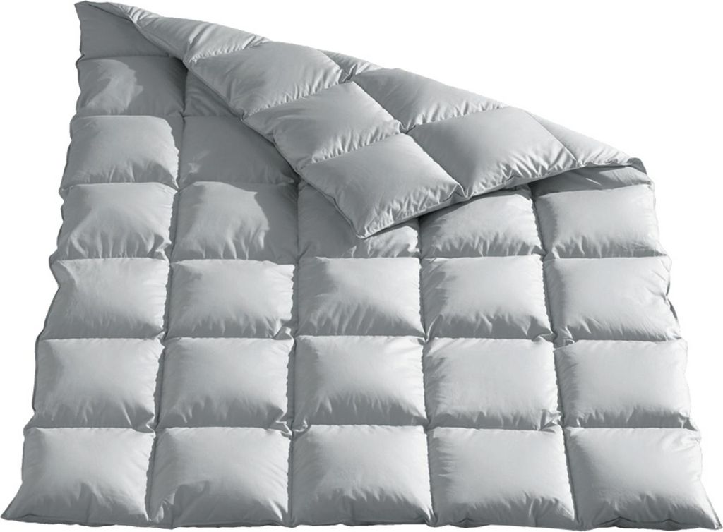 Häussling Daunen Bettdecke Moschus Royal 135 x 200 cm Moschus Royal Kassettenbett 5x7 mit Doppelnaht