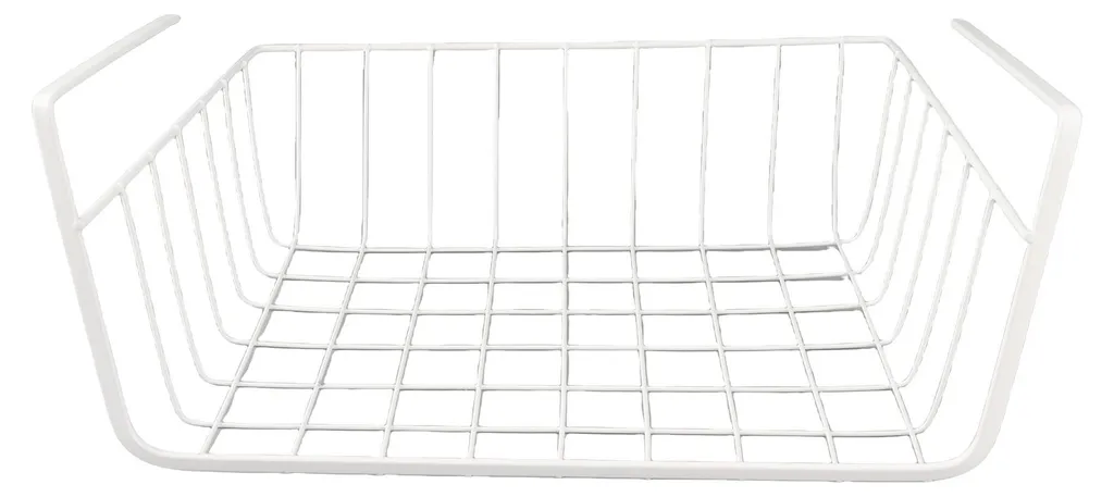 Panier de rangement suspendu blanc L pour supprimer le désordre du bureau