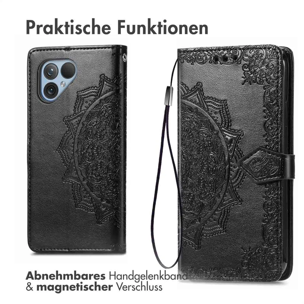 imoshion Custodia a libro Mandala Fairphone 5 - Nero - 2