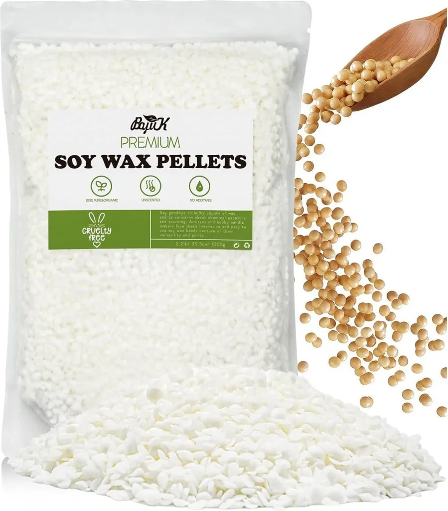 Cire de soja pure et inoffensive 1kg pour fabrication bougie maison