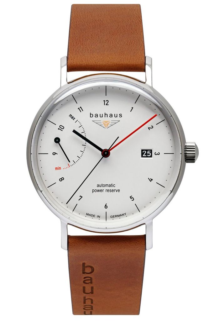 Bauhaus Herrenuhr Classic – Quarz, 41 mm, Lederband Braun Produktbild 