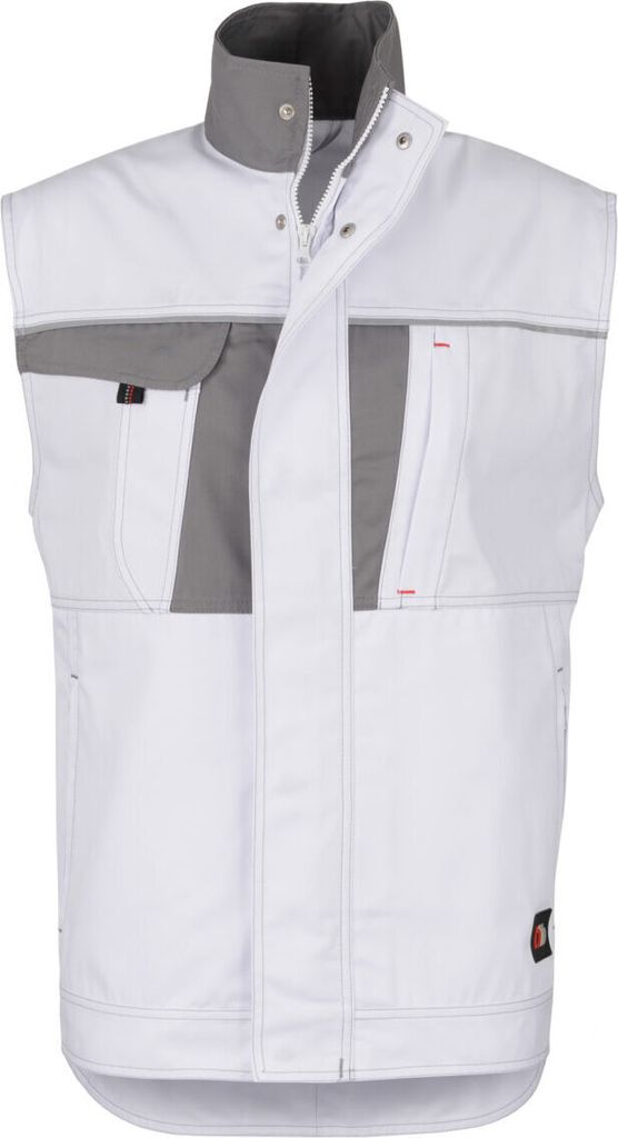 beb HANDWERK Herren Weste INFLAME Polyestermix Weiß/Grau 44/46