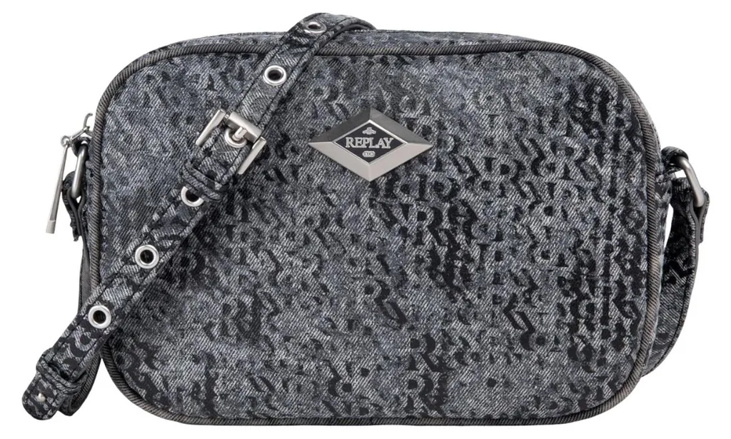 Sac bandoulière Replay pour homme - Accessoire de mode noir et gris