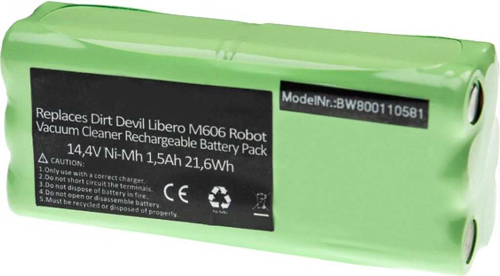 Akku für Akku-Sauger Ecovacs Midea, Dibea, Dirt Devil Libero, Spieder, R1-L051B, 14.4V, 1500mAh : Aircraftvacuums Pilot