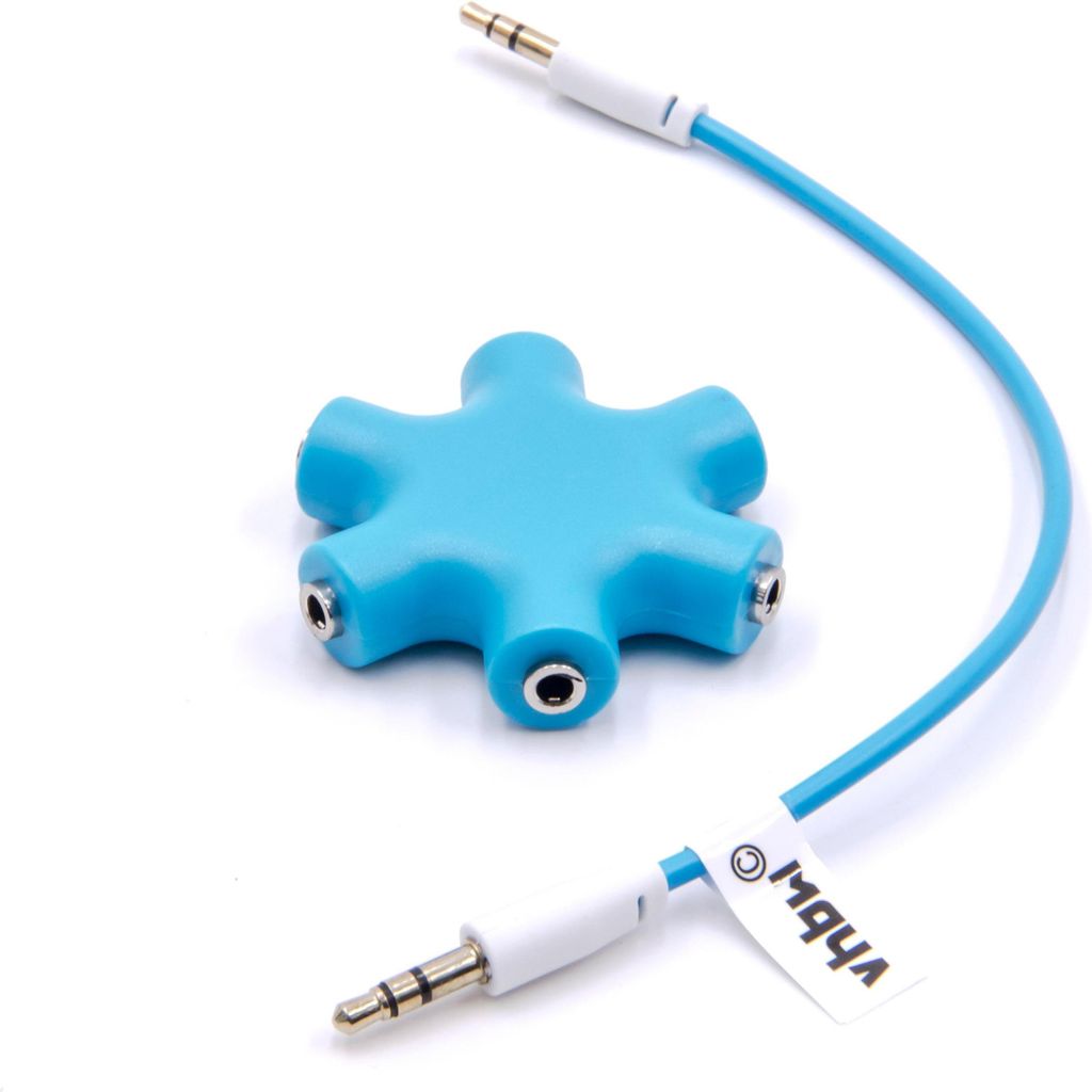 vhbw Audio Splitter Verteiler 6-fach Klinkenverteiler AUX Produktbild 