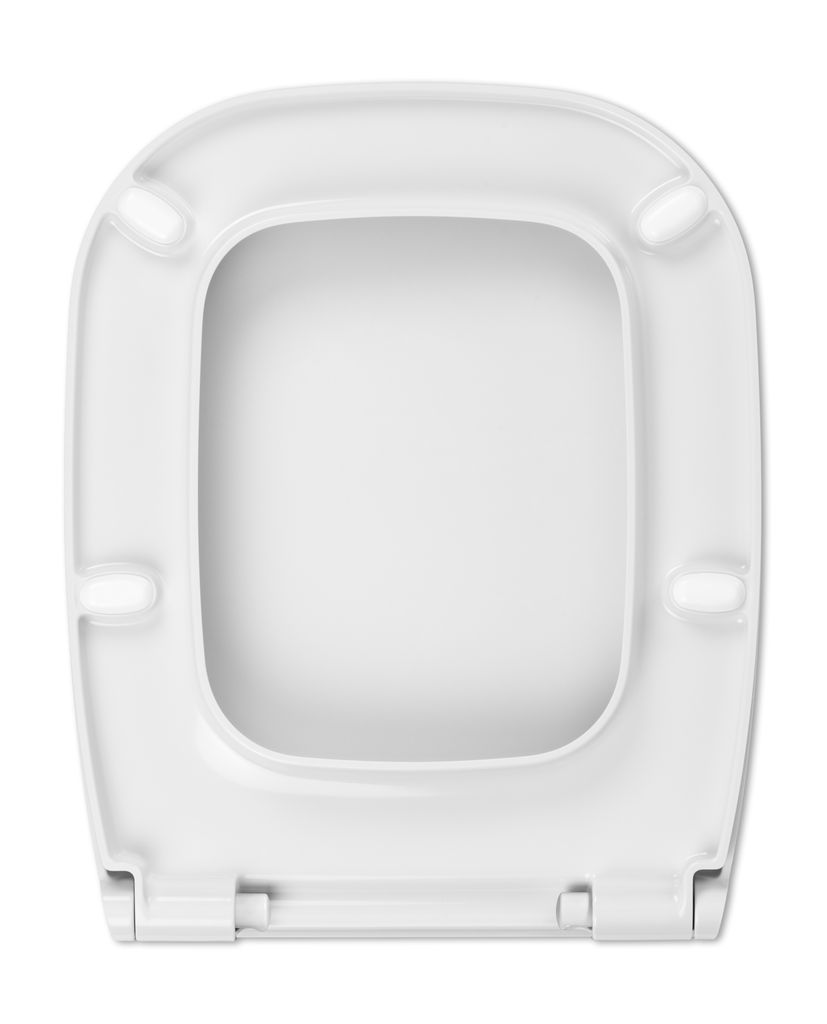 Toilettensitz kompatibel mit Duravit D-Code, WC Sitz aus antibakteriellem Duroplast, Toilettendeckel mit Absenkautomatik Soft Close