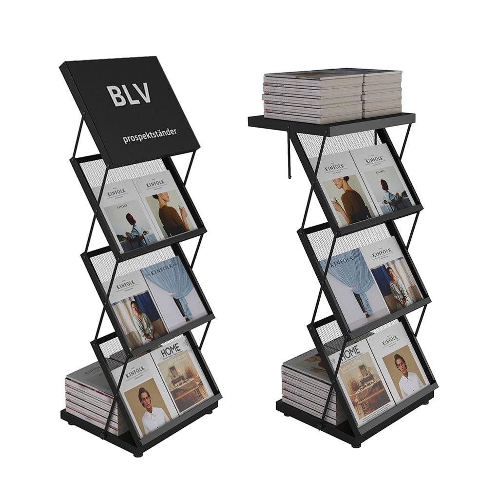 Porte-brochures pliable BPT, porte-revues pour exposition Image du produit 