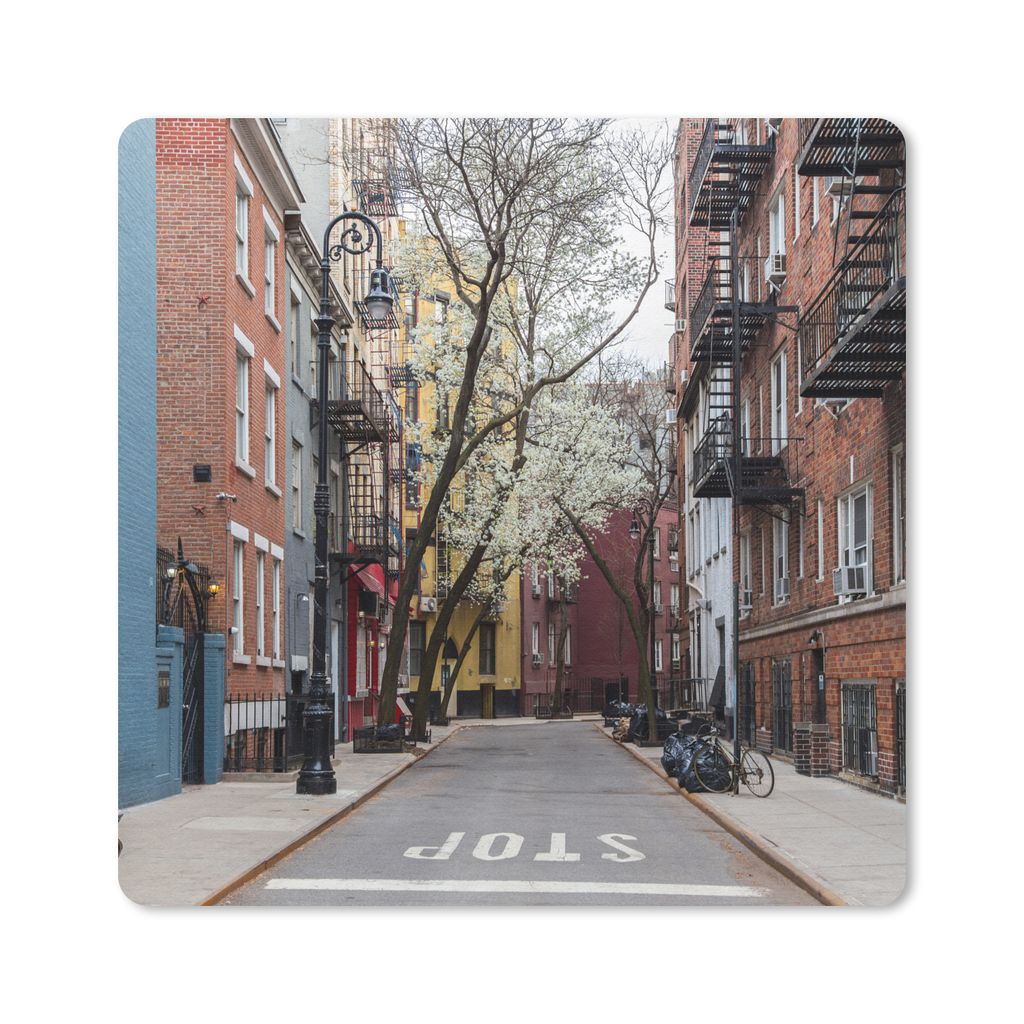 MuchoWow Mauspad Mousepad New York - Amerika - NYC 20x20 cm - Mousepads - Maus Mat - Pad - Mausunterlage - Desk Mat - Bureauartikeln