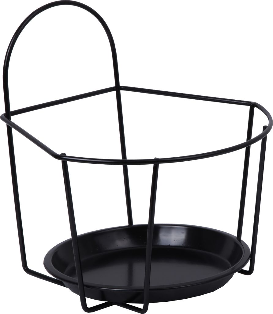 Sauvic Blumentopfhalter Verzinkt – Mit Standfuß, 22 Cm Durchmesser, 27 Cm Hoch, Aus Stahl