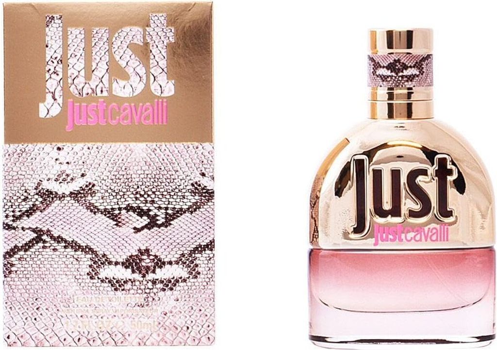 A perfume bottle and its packaging are displayed side-by-side against a white background.