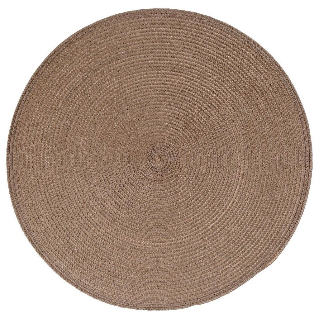 Secret de Gourmet rundes Tischset - taupe - geflochtener Produktbild 
