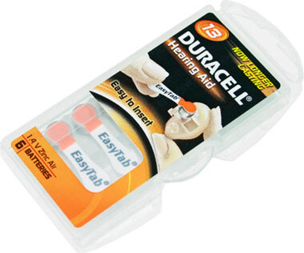 Duracell V13 6-BL (PR48/DA13), Einwegbatterie, Zink-Luft, 1,4 V, 6 Stück(e), 310 mAh, 5,4 mm