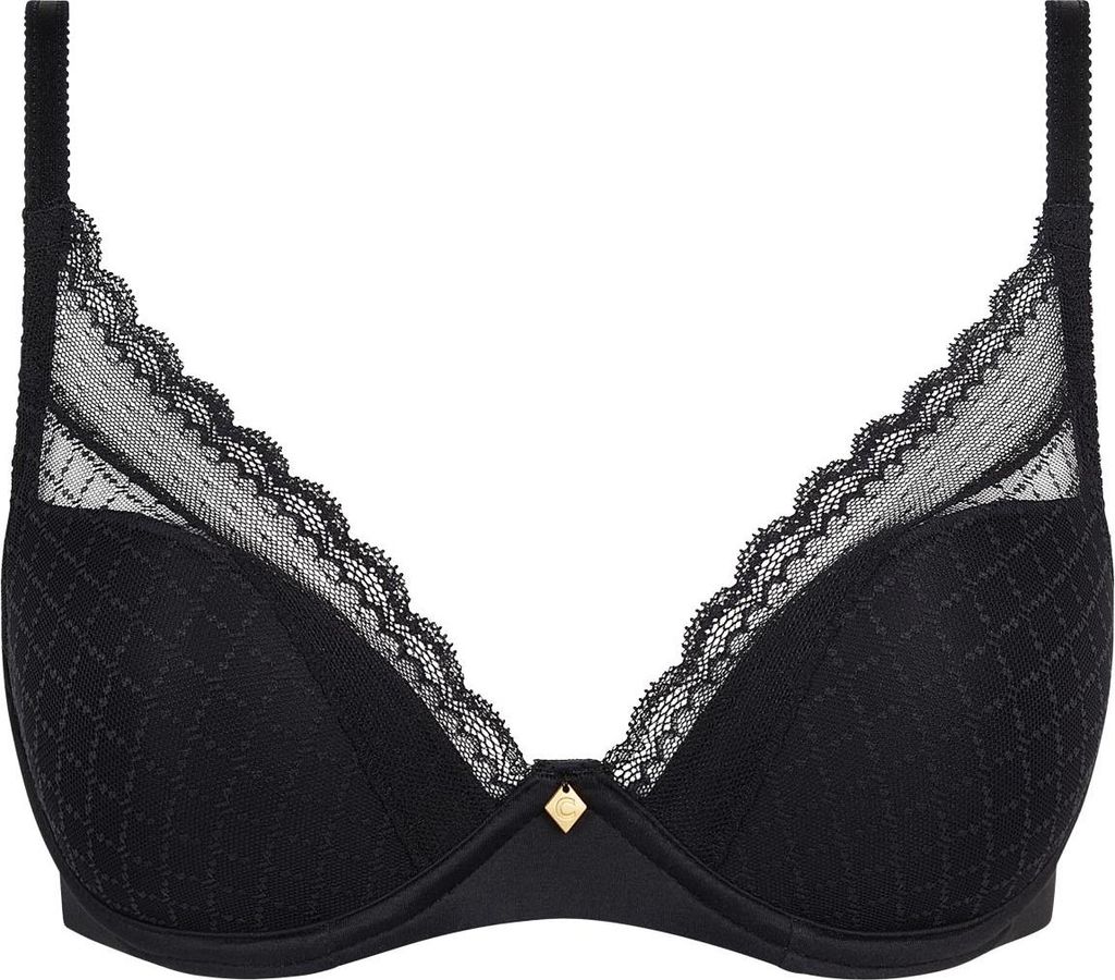 Chantelle Easy Feel Norah Chic Schalen-BH Spitzenborte am Dekolleté, Feminine Optik, Kleines Schmuckdetail vorn