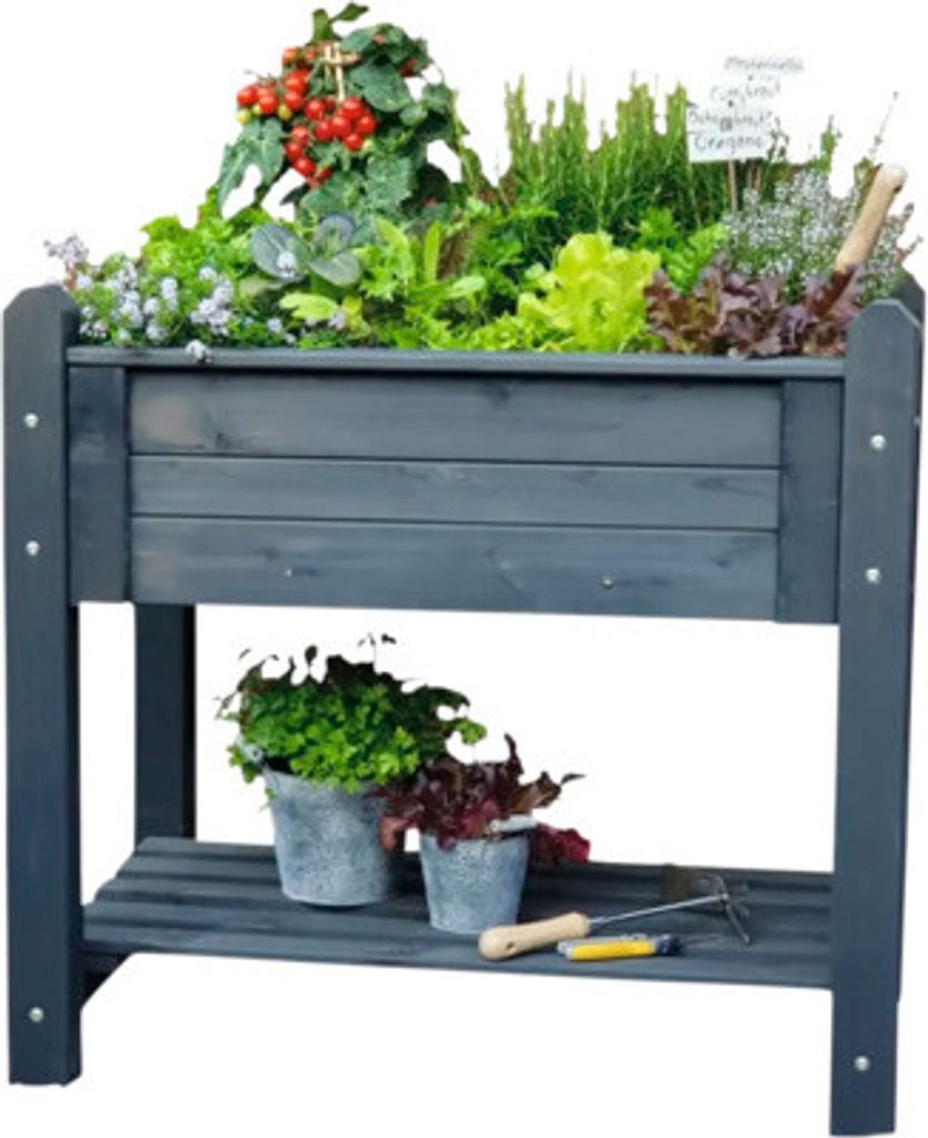Hochbeet auf Stelzen promadino inkl. Folie 90 x 60 x 84,5 Produktbild 