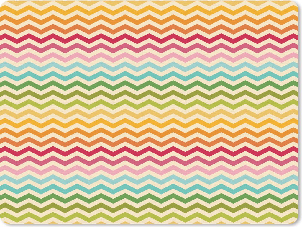 MuchoWow Mauspad Mousepad Muster - Regenbogen - Retro 40x30 cm - Mousepads - Maus Mat - Pad - Mausunterlage - Anti Rutsch