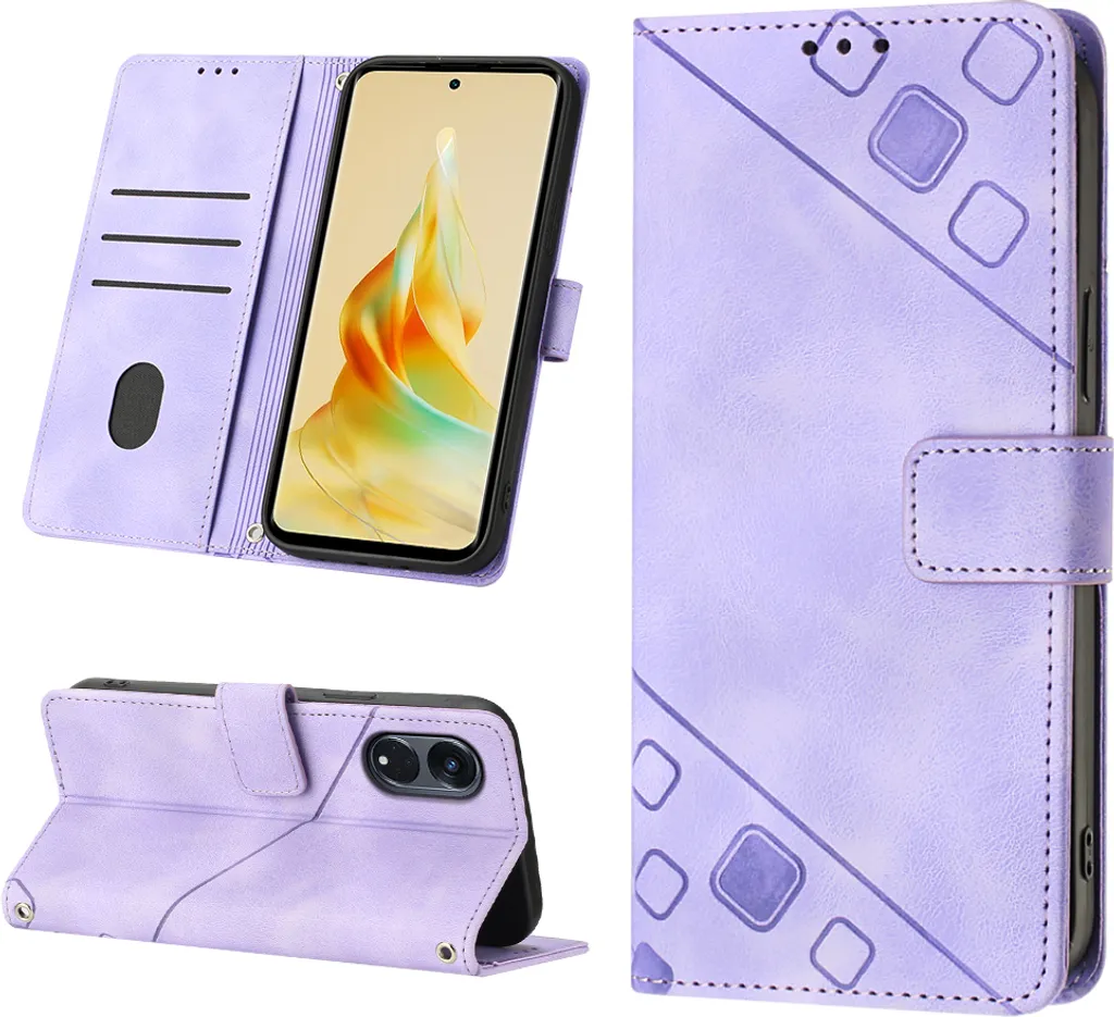 Cover per OPPO Reno8 T 5G Viola: Protezione Bimbi e Funzione Stand Video