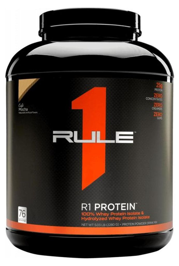 Rule1 R1 Protein Whey Isolate (5lbs) Café Mocha - Eiweiße - Produktbild 