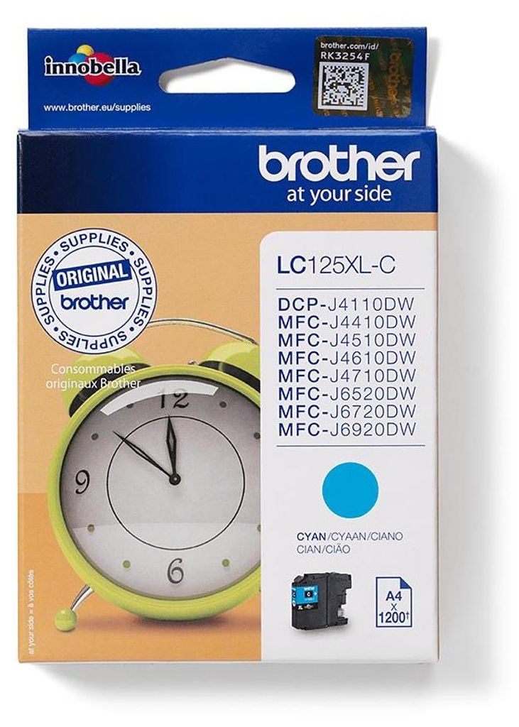 Brother LC-125XLC, Cyan, 1 Stück(e), 1200 Seiten, Produktbild 