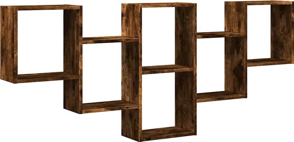 Mensola Sospesa Rovere Fumo 159cm - Mobile Parete Giorno Elegante