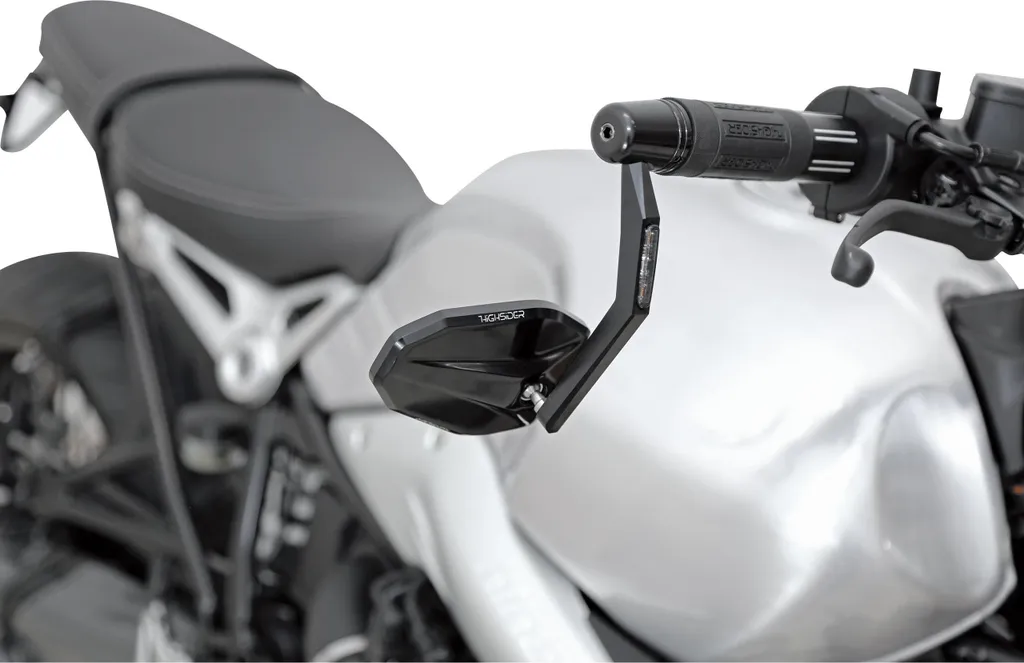 Rétroviseur Embout de Guidon Moto avec Clignotants LED HIGHSIDER VICTORY
