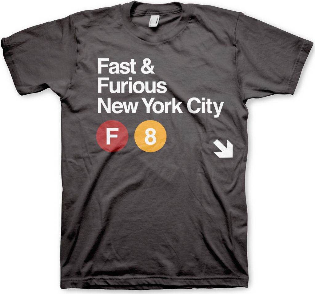 Fast & Furious NYC T-Shirt - XX-Large - Dark-Grey