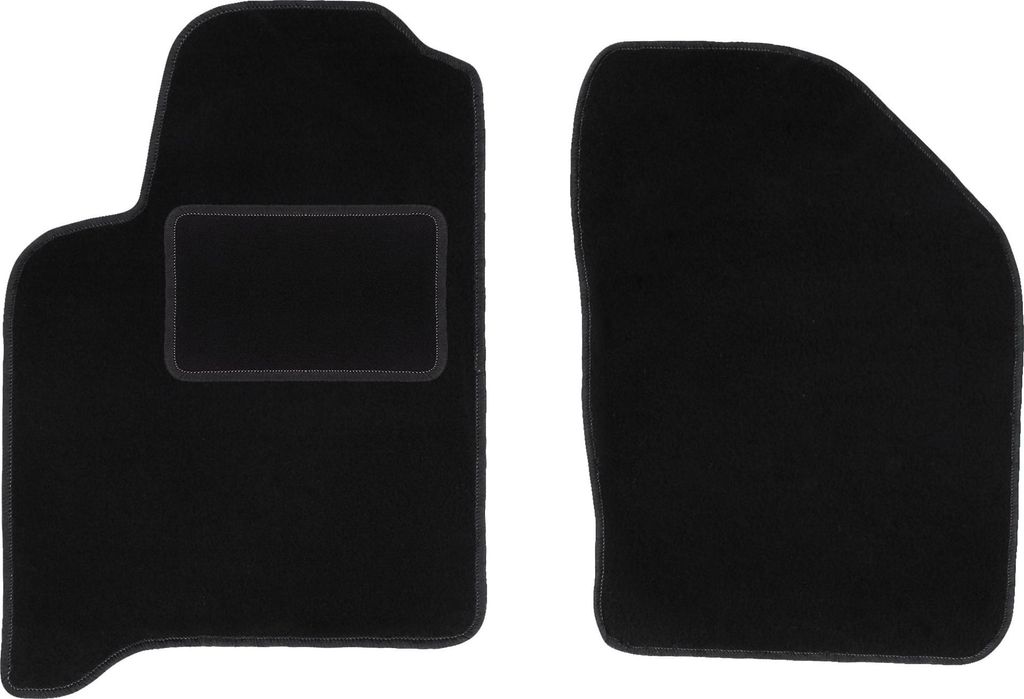 Velours-Fußmatten Vorne passend für Renault Scenic I (Minivan, Bj. 1996-2003) – schwarz, passgenau, mit Befestigungen set 2 Stk. - STANDARD