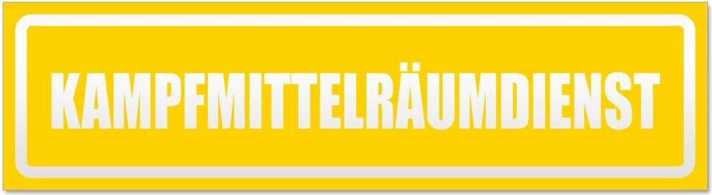 Kiwistar Kampfmittelräumdienst invertiert Magnetschild Schild magnetisch - 20cm Gelb - Magnetfolie für Auto PKW Kfz