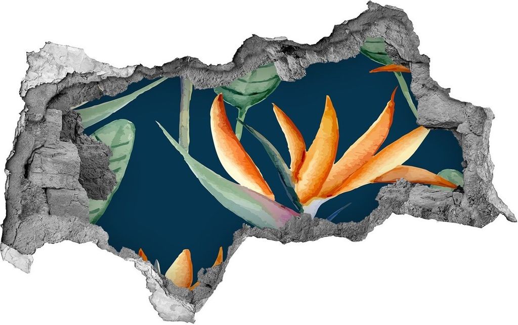 Selbstklebender Loch-3D-Aufkleber 95x73 cm Strelitzia reginae