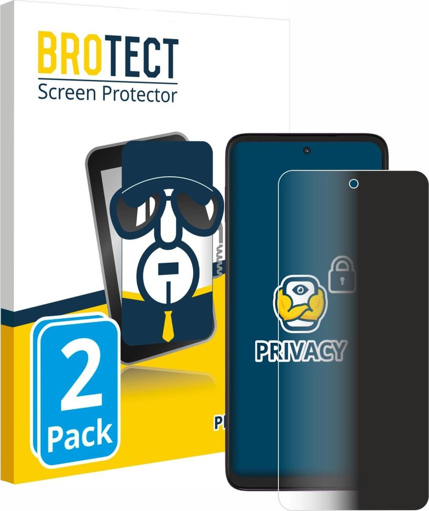 2x BROTECT Sichtschutzfolie für Motorola Moto G Play 2026 Anti-Spy Privacy Sichtschutz Blickschutz Folie Blaulicht-Schutz