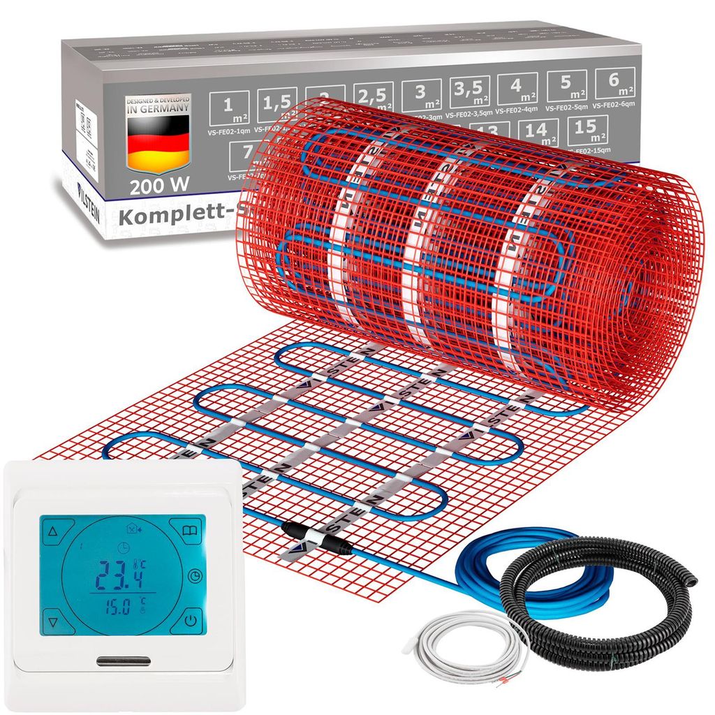 VILSTEIN© Elektrische Fußbodenheizung | 200W/m² TWIN Produktbild 