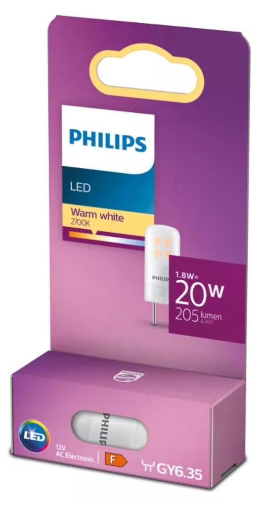 Philips 8718699767914, 1,8 W, 20 W, GY6.35, 205 lm, 15000 Obrázok produktu 