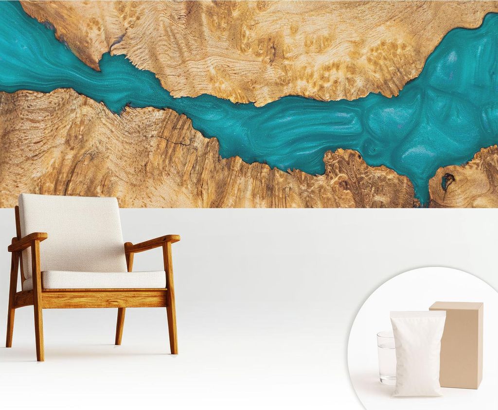 Fototapete - 250x104 cm - Tapete - Wandtapete - Wandbilder - Dekofolie - Tapete Folie - Wand - Dekoration - Wohnzimmer - Holz und Harz