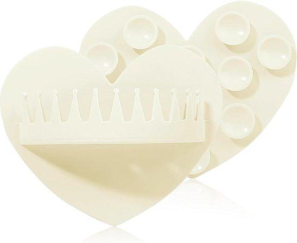Silikonhaarclip - Wandmontierbar - 12x9,9x3,6cm - Reusable Duschenutzungsschutz - für Bad, Badezimmer und Freunde - Weiß