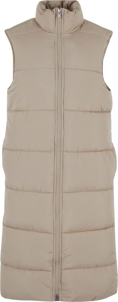 Urban Classics Ladies - PUFFER Long Weste sand - XS