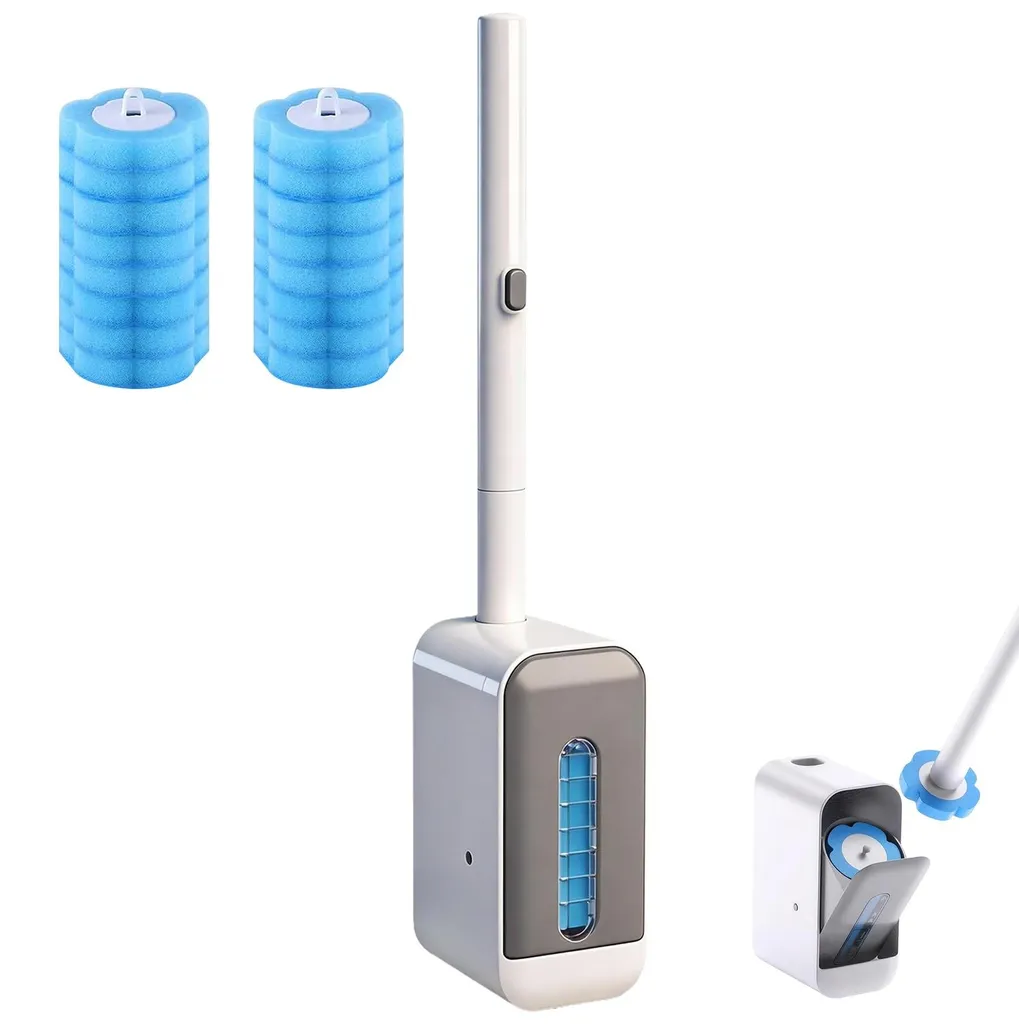 Dites adieu aux brosses sales : kit WC jetable 44 cm et 16 têtes nettoyantes