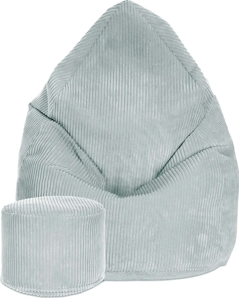 Pouf di Design Dreamroots 80x120cm Verde Giglio con Poggiapiedi