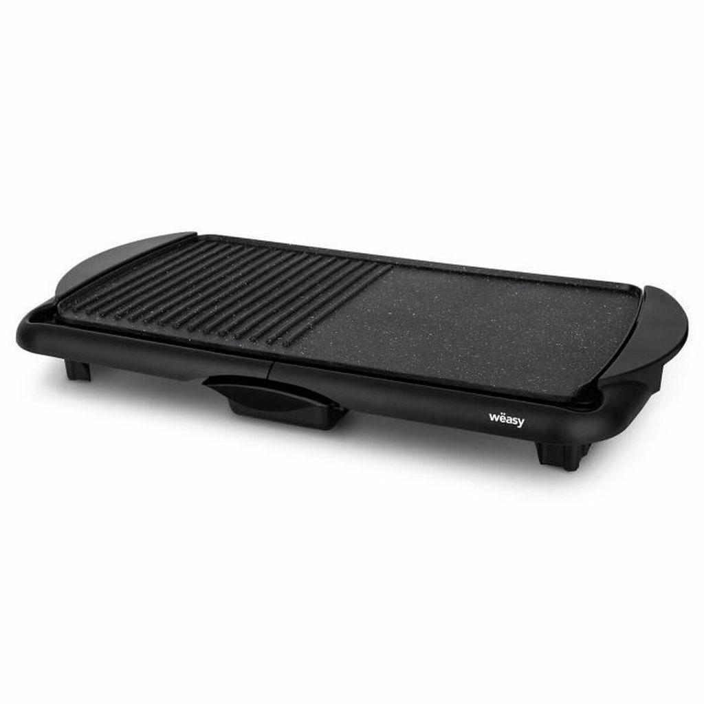 Wëasy STO52 Elektro-Grillplatte/antihaftbeschichtete Grillfläche 52 x 27 cm/Thermostat/Auffangschale