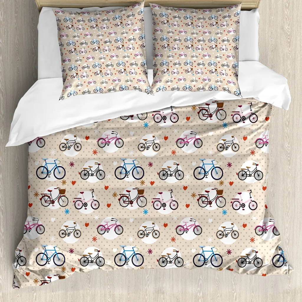 Set Letto ABAKUHAUS Beige 200x200 cm - Design Bicicletta
