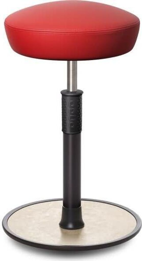 Sitz- Stehhocker Free Tall Hutsitz Boxmark Leder Rot schwarz /cremeweiß.