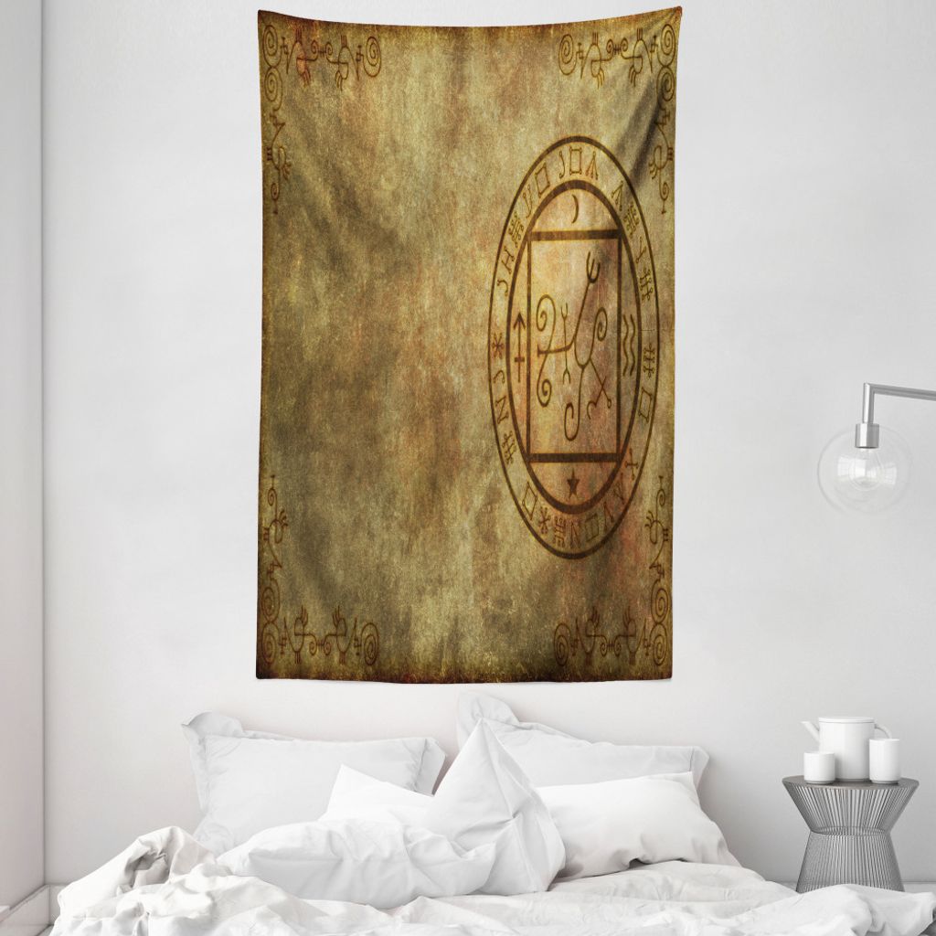 ABAKUHAUS Bräunen Wandteppich und Tagesdecke, strukturiertes Papier aus Weiches Mikrofaser Stoff Waschbar ohne Verblassen Digitaldruck, 140 x 230 ...